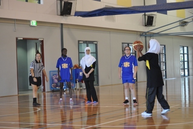 Basketball Match against St. Monicas College